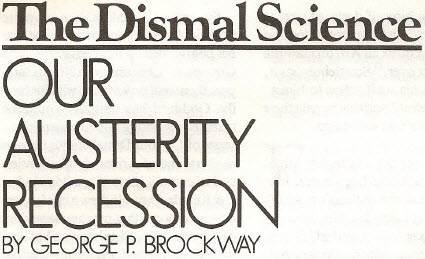 1991-1-14 Our Austerity Recession Title